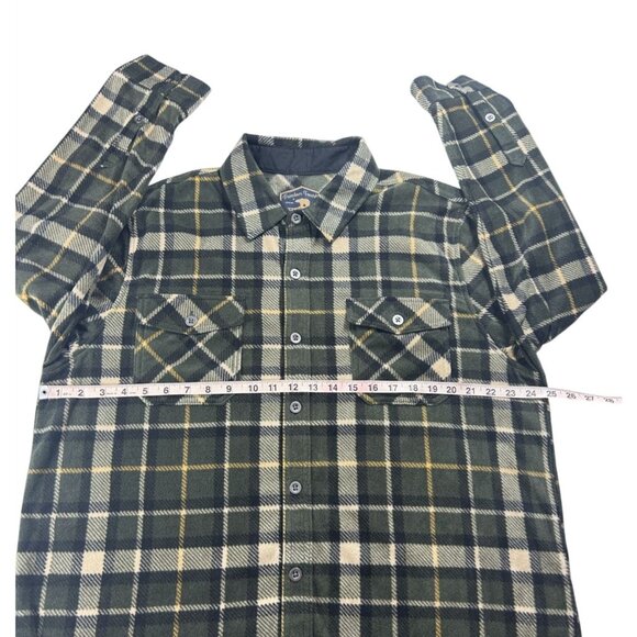 Freedom Foundry Button Up Shirt, Men's XL Green Plaid Flannel Long Sleeve - Picture 5 of 9